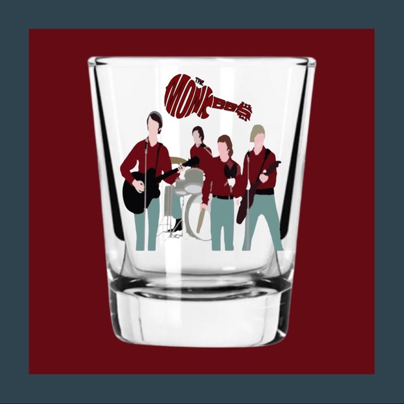 Set of 4 The Monkees Shot Glasses WITH MATCHING GIFT BOXES - Picture 2 of 5